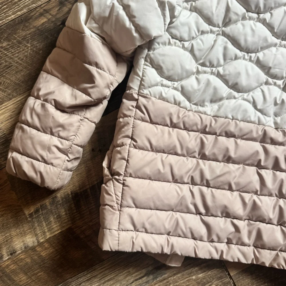 Columbia Kids Two-Tone Hooded Puffer Jacket - Pink & Cream